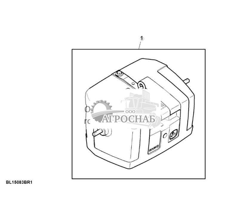 Оборудование, груз сцепки, с MFWD, 900 кг 